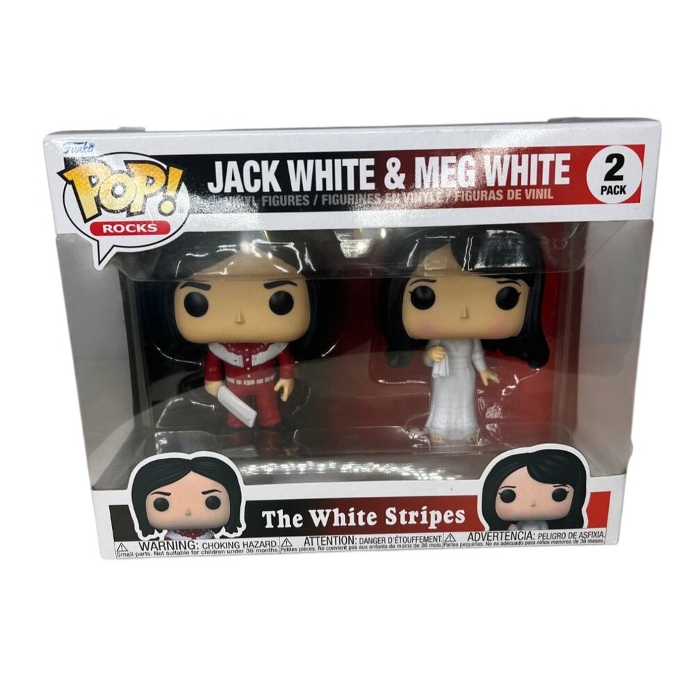 Funko Pop Rocks The White Stripes Jack White & Meg White 2-Pack Vinyl Figures - Picture 2 of 7